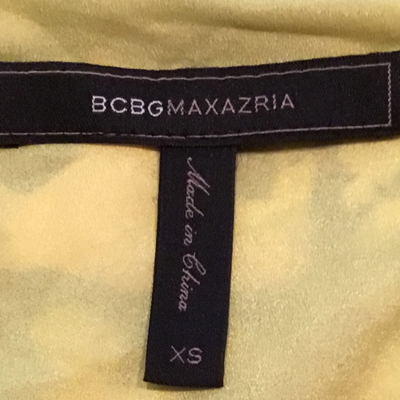 BCBGMAXAZRIA BLUE GREEN 🌻 RAYON DRESS SIZE XS 🌻 - Picture 3 of 3